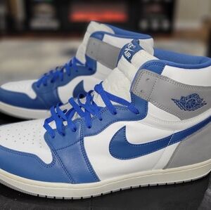 Nike Air Jordan 1 Sneakers Retro High OG GS True Blue- Size 18